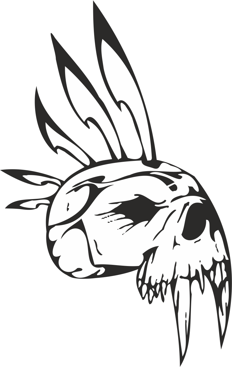 791x1250 Epic Tribal Skull Vector Free Vector Cdr Download