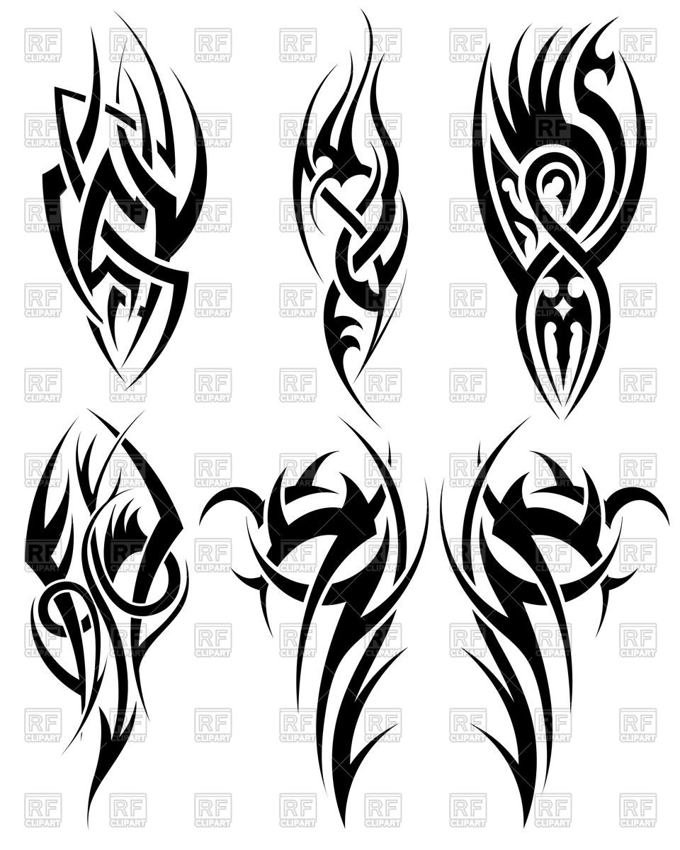 960x1200 Set Of Tribal Tattoos Vector Image Of Design Elements Angelp