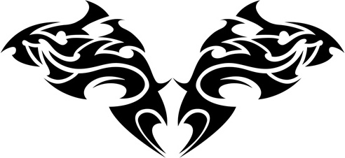 492x226 Floral Tribal Tattoo Vector Free Vector In Encapsulated Postscript