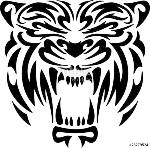 500x495 Tiger Tribal Predators Stock Image And Royalty Free Vector