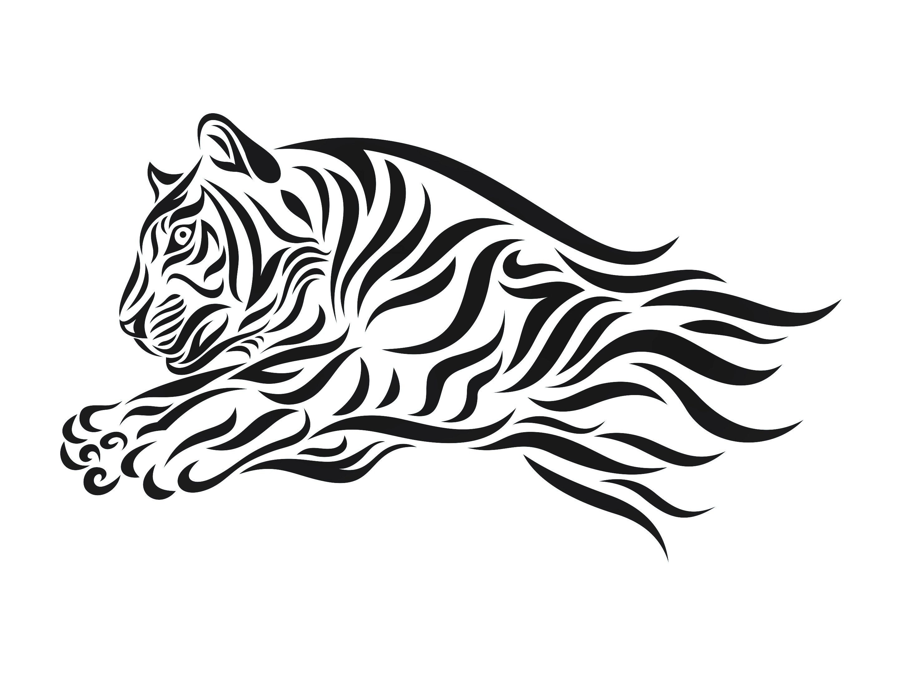 Tribal Tiger Vector At Vectorified Com Collection Of Tribal Tiger
