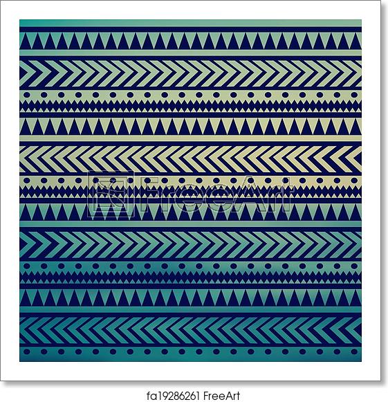 561x581 Free Art Print Of Seamless Vector Tribal Texture Tribal Vector