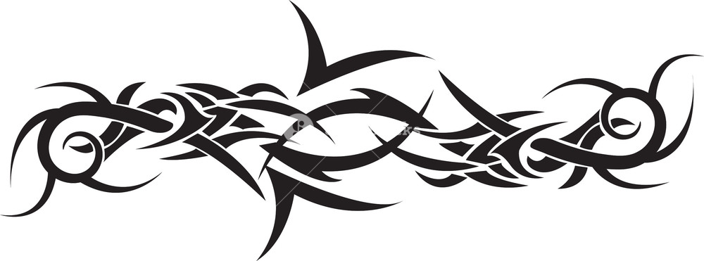 1000x371 Tribal Vector Element Royalty Free Stock Image