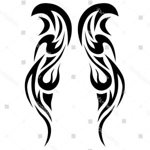 300x300 Tattoo Tribal Vector Art Pattern Flames Wallkeeper