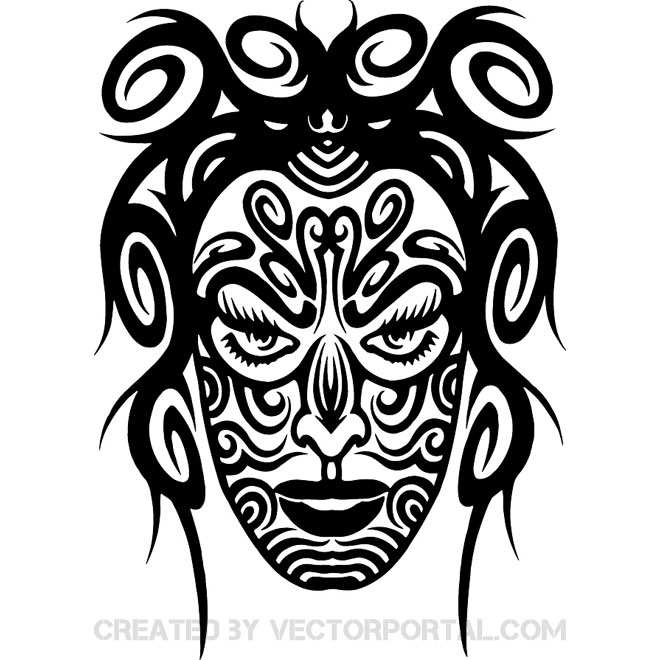 660x660 Girl Tribal Vector