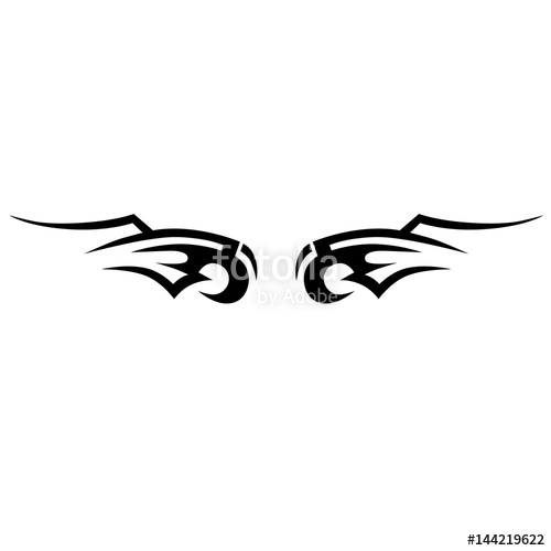 500x500 Tattoo Tribal Wings Designs Vector Sketch Of A Tattoo Art Tribal