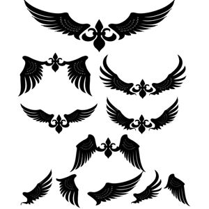 300x300 Tribal Wings Vector Images