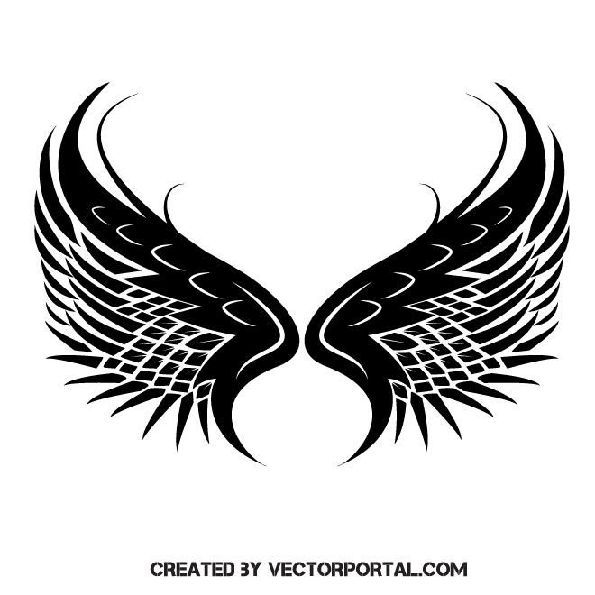 Tribal Wings Vector At Vectorified Com Collection Of Tribal Wings   Tribal Wings Vector 6 