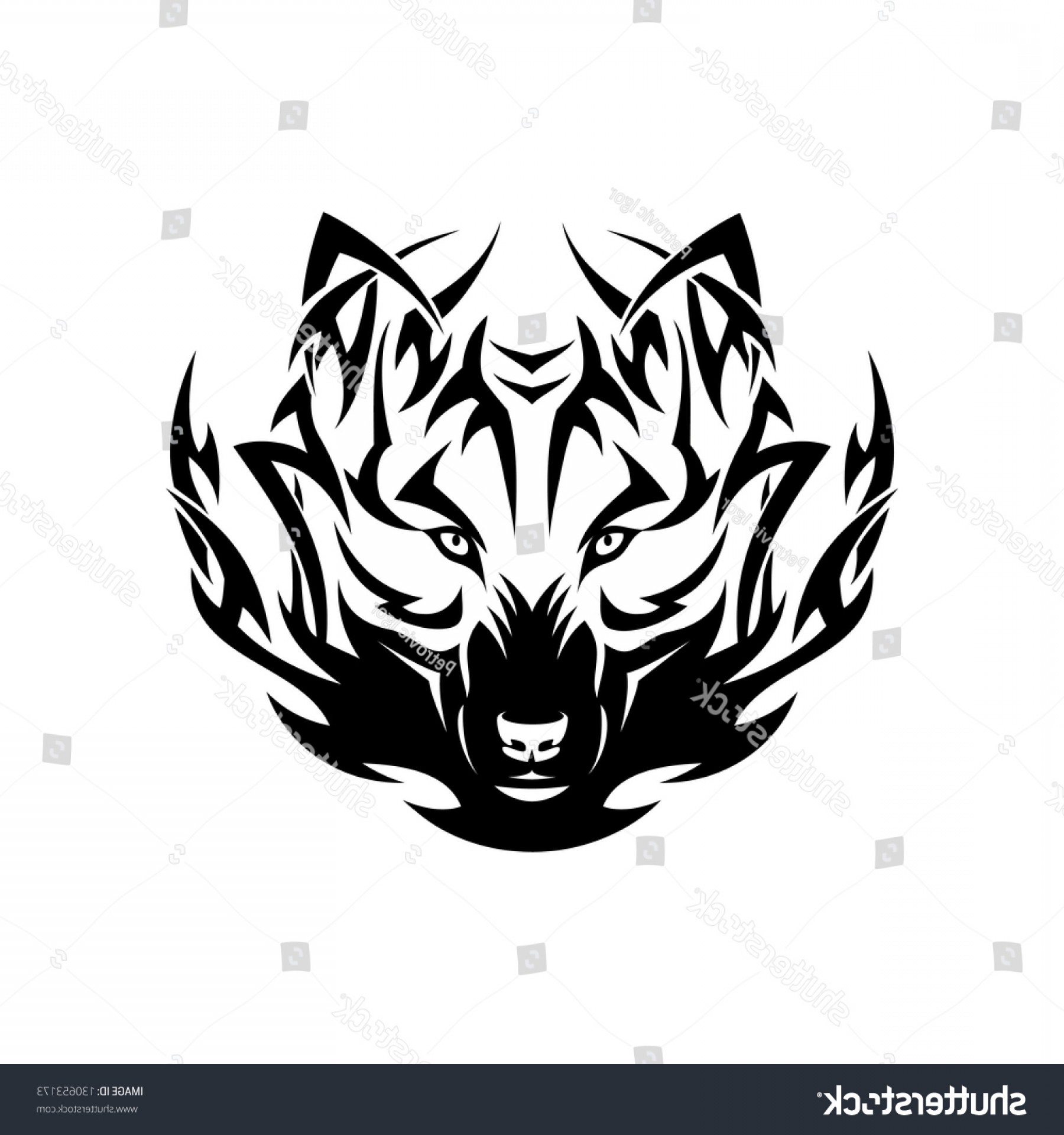 1800x1920 Tribal Wolf Tattoo Vector Illustration Soidergi