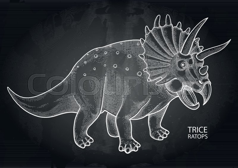 Graphic Triceratops Vector Dinosaur Stock Vector Colourbox 800x566 Graphic Triceratops Vector Dinosaur Stock Vector Colourbox