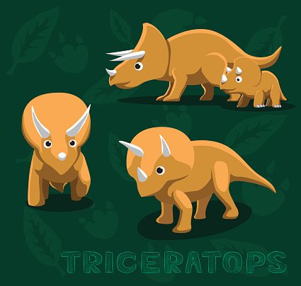 Dinosaur Triceratops Cartoon Vector Illustration Premium Clipart 425x404 Dinosaur Triceratops Cartoon Vector Illustration Premium Clipart
