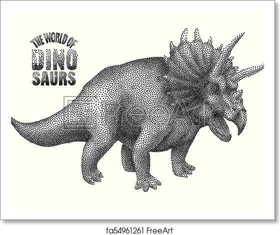 Free Art Print Of Dinosaur In Stippling Technique Graphic 560x470 Free Art Print Of Dinosaur In Stippling Technique Graphic