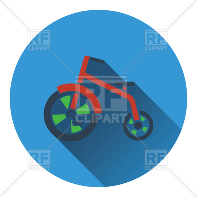 400x400 Baby Tricycle Icon, Flat Color Design Vector Image Of Objects