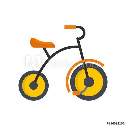 500x500 Small Tricycle Icon Flat Illustration Of Small Tricycle Vector