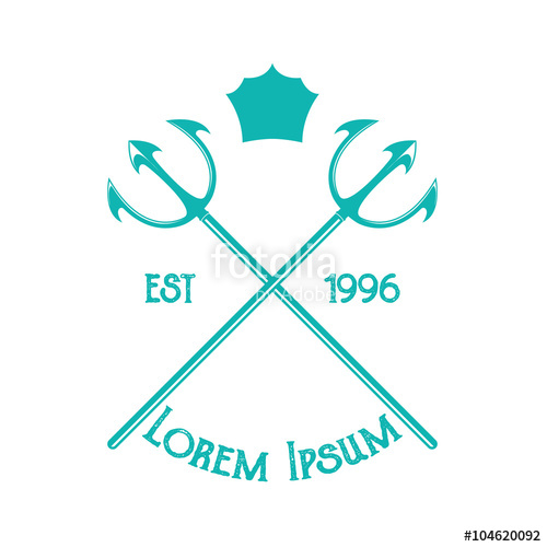 500x500 Crossed Trident Logo Vector Stock Image And Royalty Free Vector