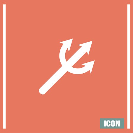 450x450 Devils Trident Vector Icon Poseidon Weapon Sign Aqua Park Symbol
