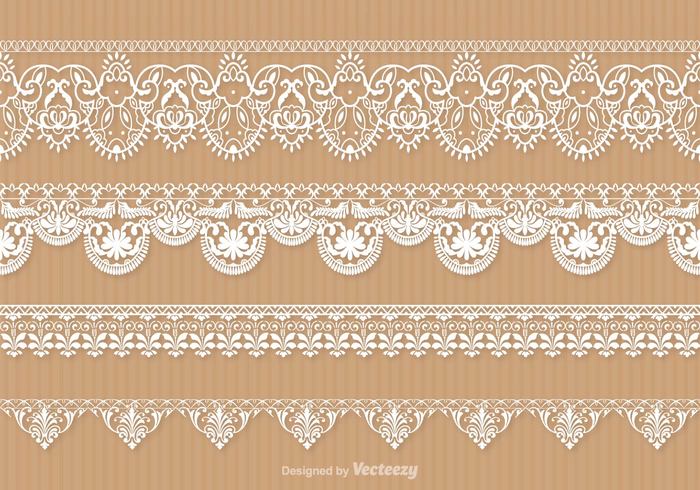 700x490 Free Lace Trim Vector Set