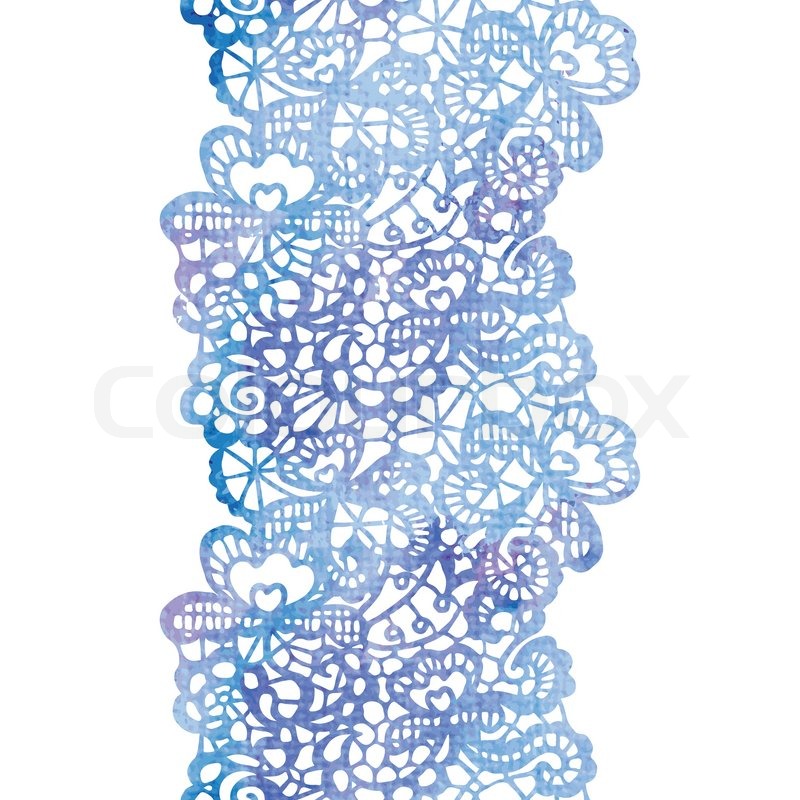 800x800 Lacy Elegant Watercolor Border Lacy Stock Vector Colourbox
