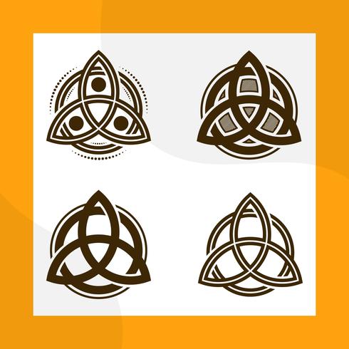 490x490 Flat Modern Triquetra Trinity Knot Vector Collection