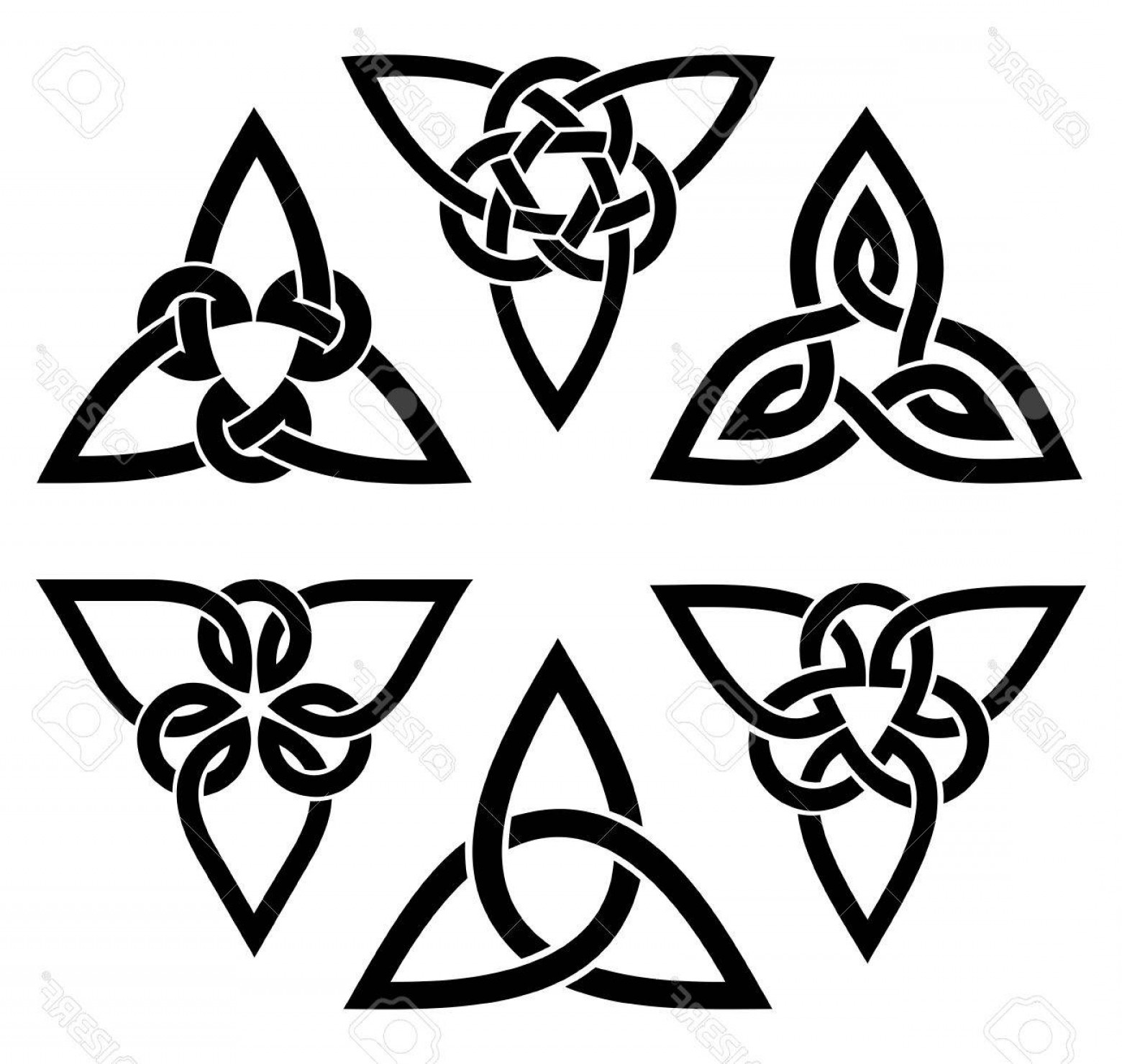 1560x1480 Photostock Vector Vector Celtic Trinity Knot Set Black On White