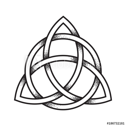 500x500 Triquetra Or Trinity Knot Hand Drawn Dot Work Ancient Pagan