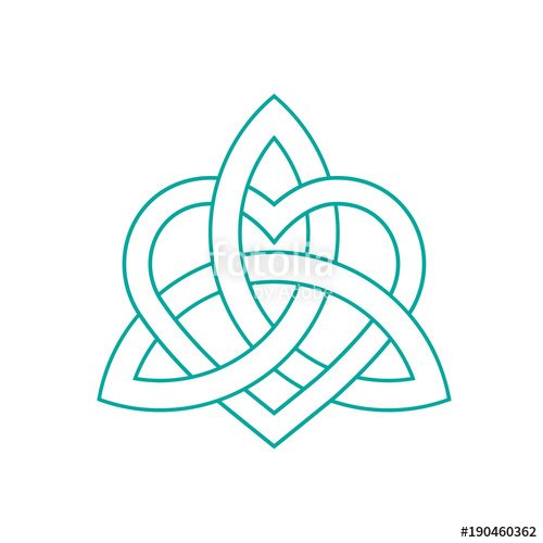 500x500 Vector Icon Celtic Knot, Triquetra Cross Or Trinity Symbol
