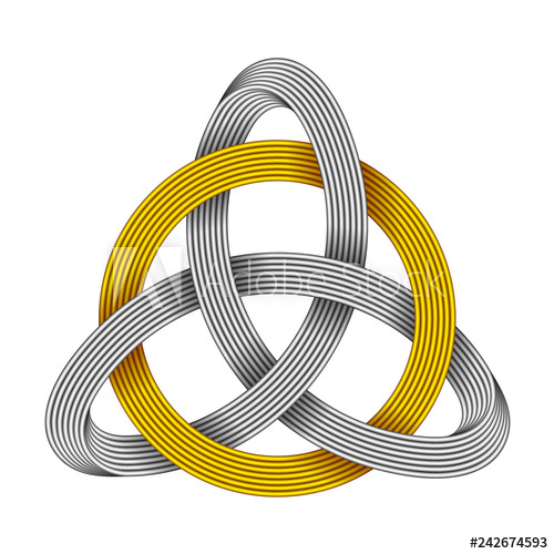 Triquetra With Circle Made Of Intersected Strips Celtic Trinity 500x500 Triquetra With Circle Made Of Intersected Strips Celtic Trinity