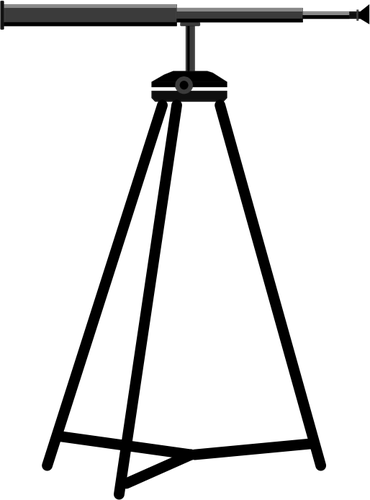 Telescope On A Tripod Vector Image 370x500 Telescope On A Tripod Vector Image