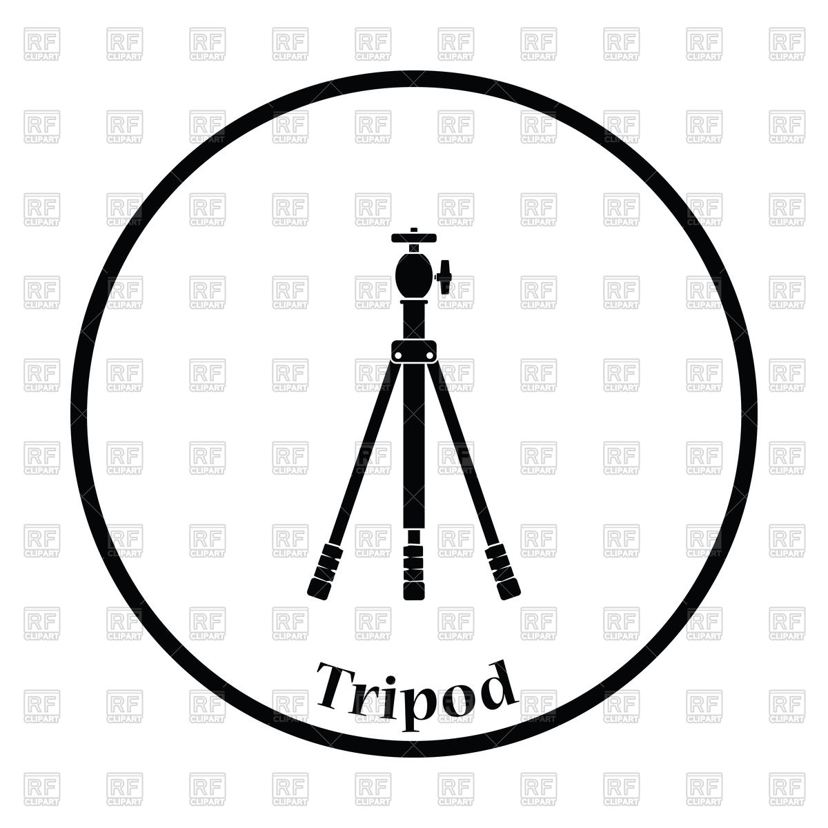 Thin Circle Design Icon Of Photo Tripod Vector Image Of Icons 1200x1200 Thin Circle Design Icon Of Photo Tripod Vector Image Of Icons