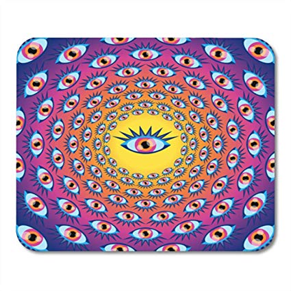 425x425 Semtomn Gaming Mouse Pad Trippy Psychedelic Eyes