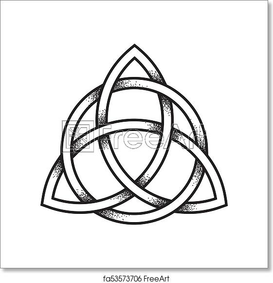 561x581 Free Art Print Of Triquetra Ancient Pagan Symbol Triquetra