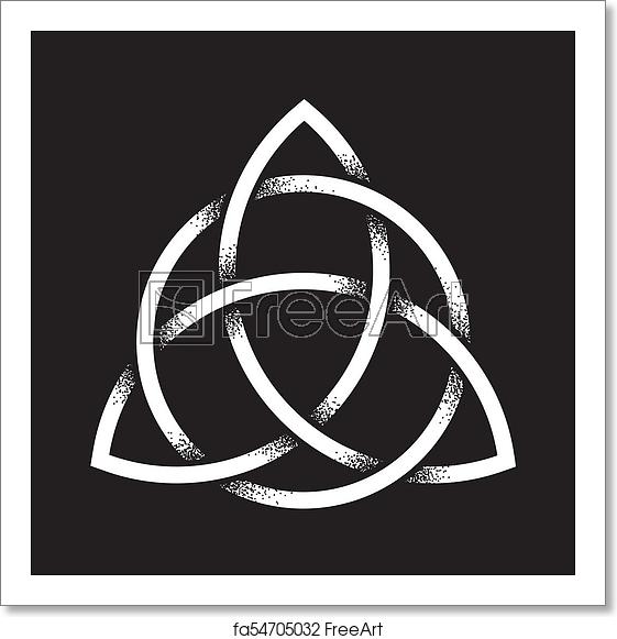 561x581 Free Art Print Of Triquetra Dot Work Triquetra Or Trinity Knot