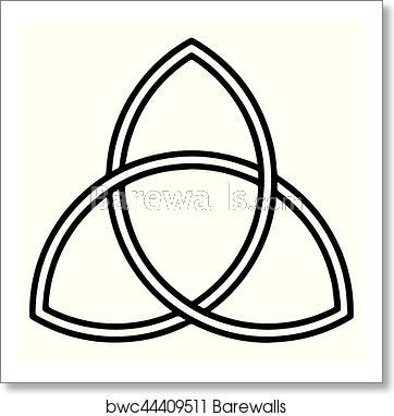 362x382 Religious Sign Christianity Triquetra Vector Format, Art Print