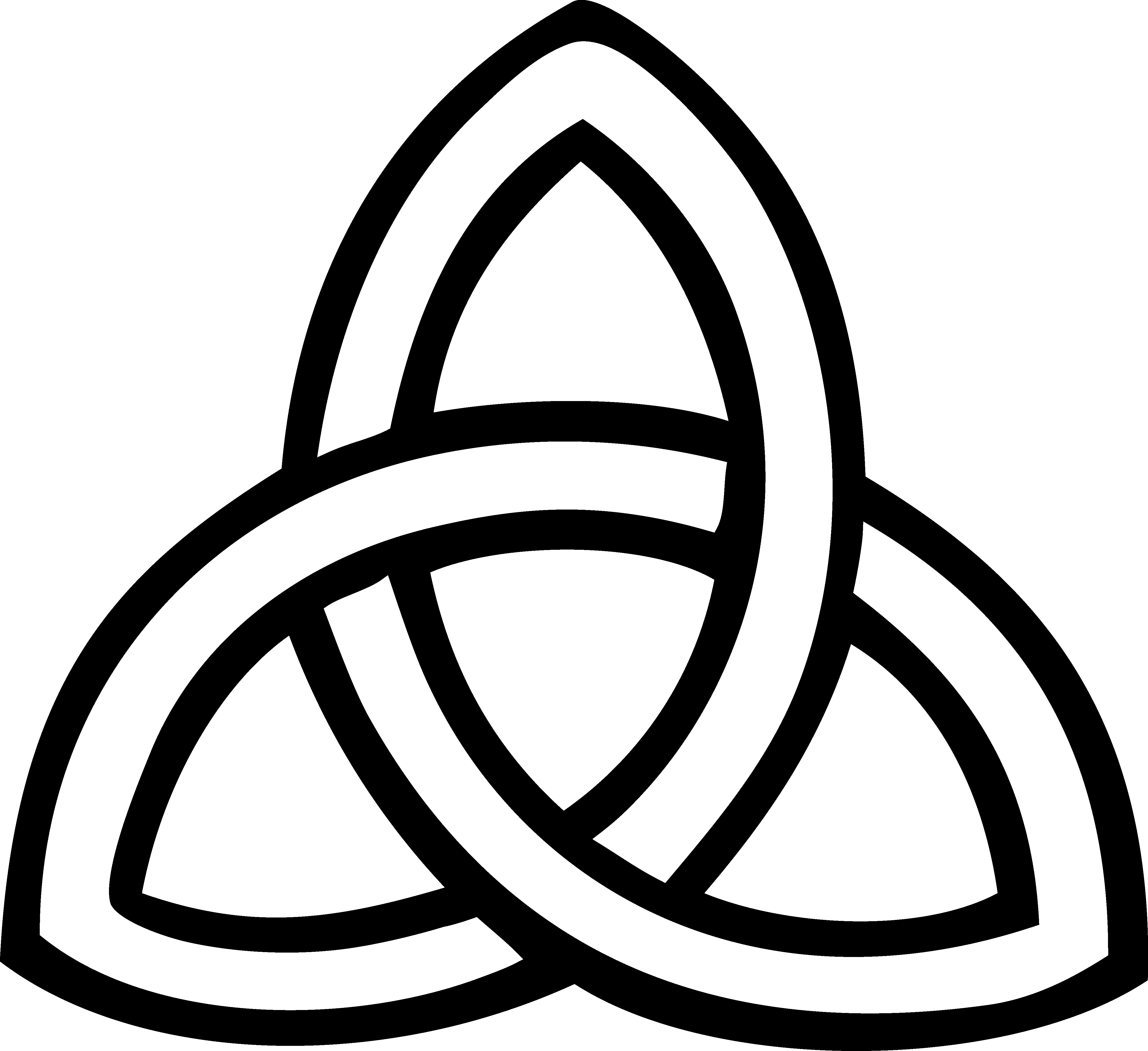 4677x4282 Triquetra Symbol Line Art