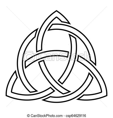 450x470 Triquetra In Circle Trikvetr Knot Shape Trinity Knot Icon Black