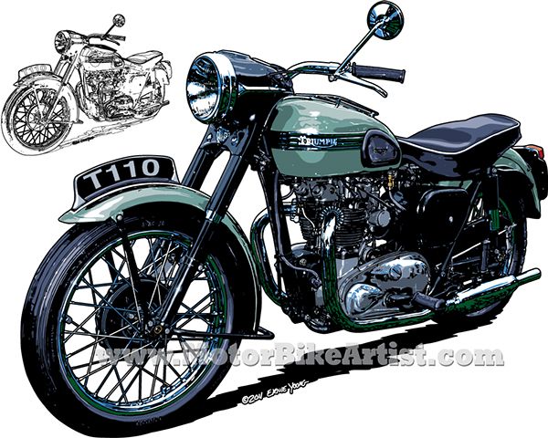 600x480 Triumph Motorcycle Vector Artdrawn In Adobe