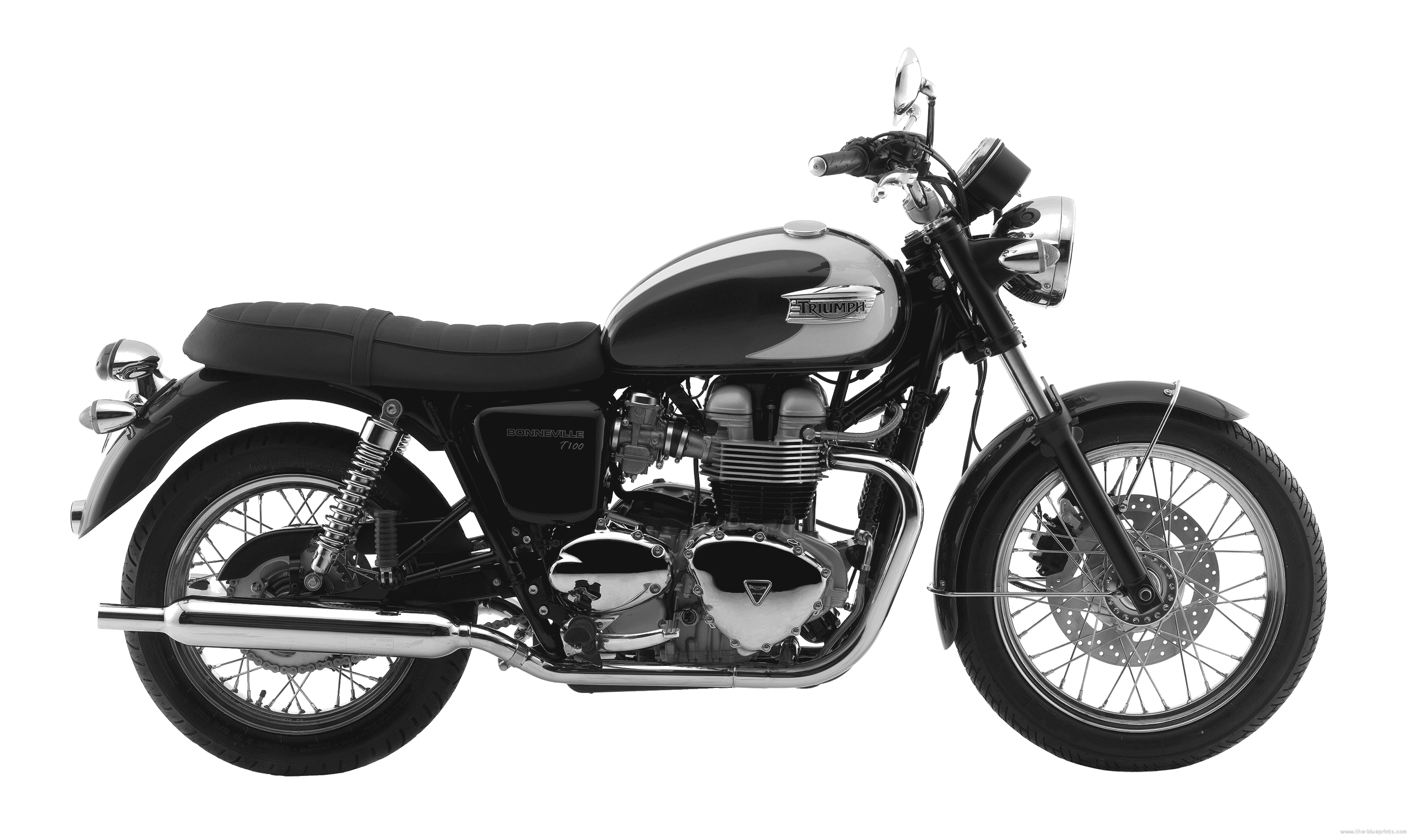 3000x1785 Triumph Bonneville Blueprints Free
