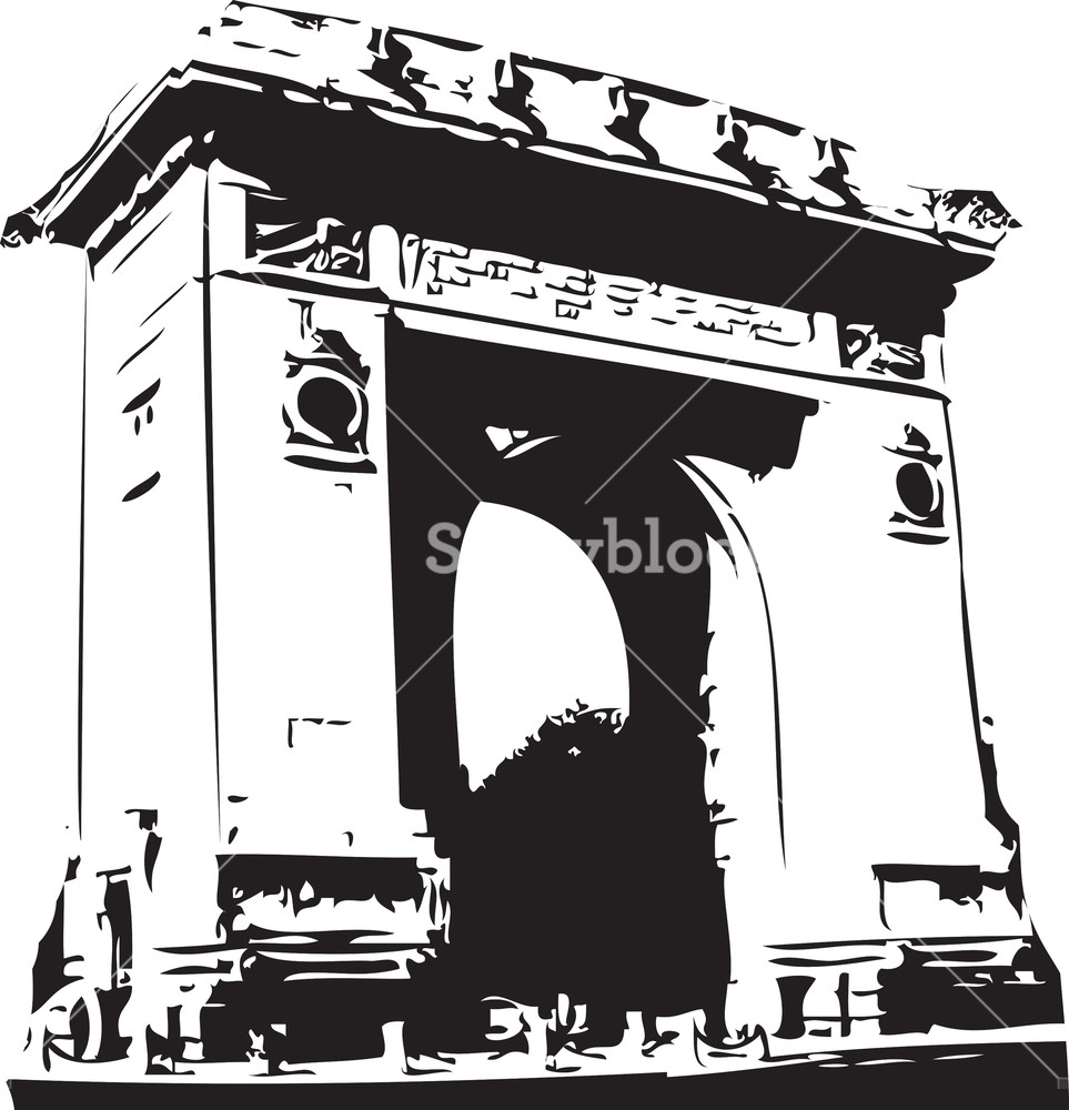963x1000 Vector Arch Of Triumph Royalty Free Stock Image