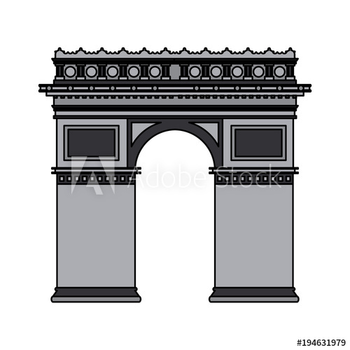 500x500 Arch Of Triumph Vector Illustration Graphic Design