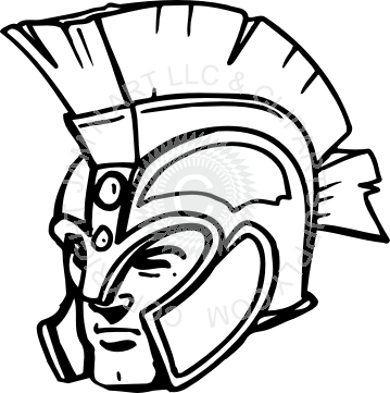 359x361 Trojan Head Facing Left