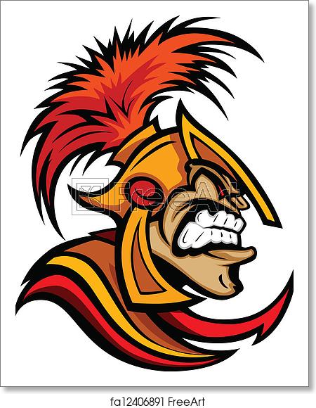 450x580 Free Art Print Of Roman Centurion Head With Helmet Vector Cartoon