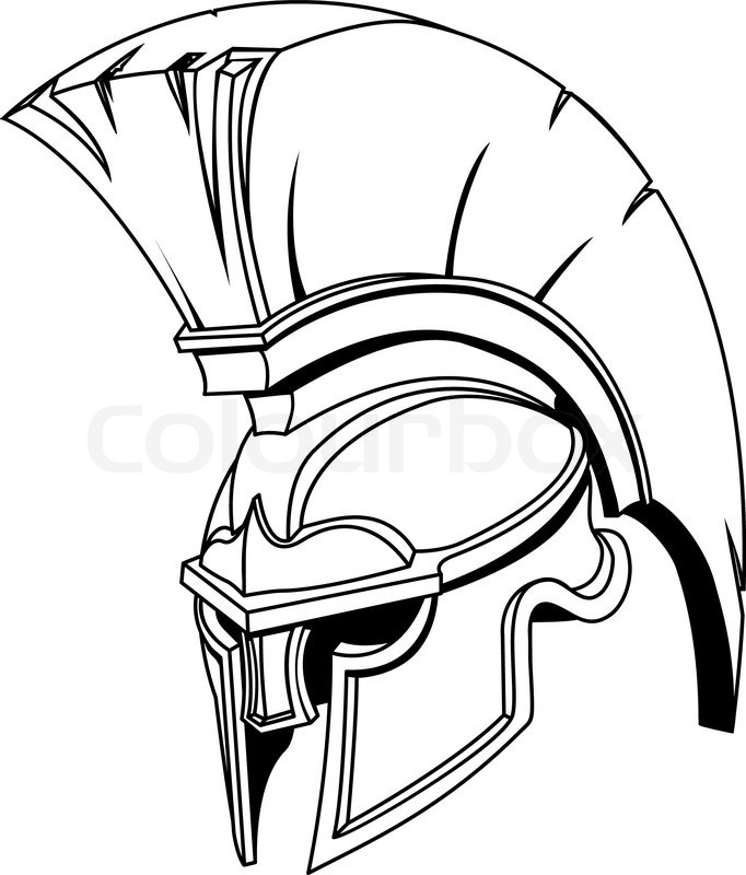 Trojan Helmet Vector