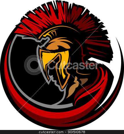 429x464 Roman Centurion Mascot Head With Helmet Vector Graphic Stock Vector