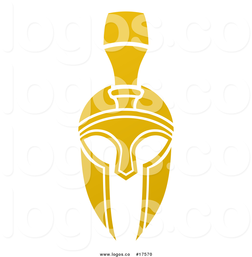 1024x1044 Vector Logo Of A Gold Spartan Trojan Helmet