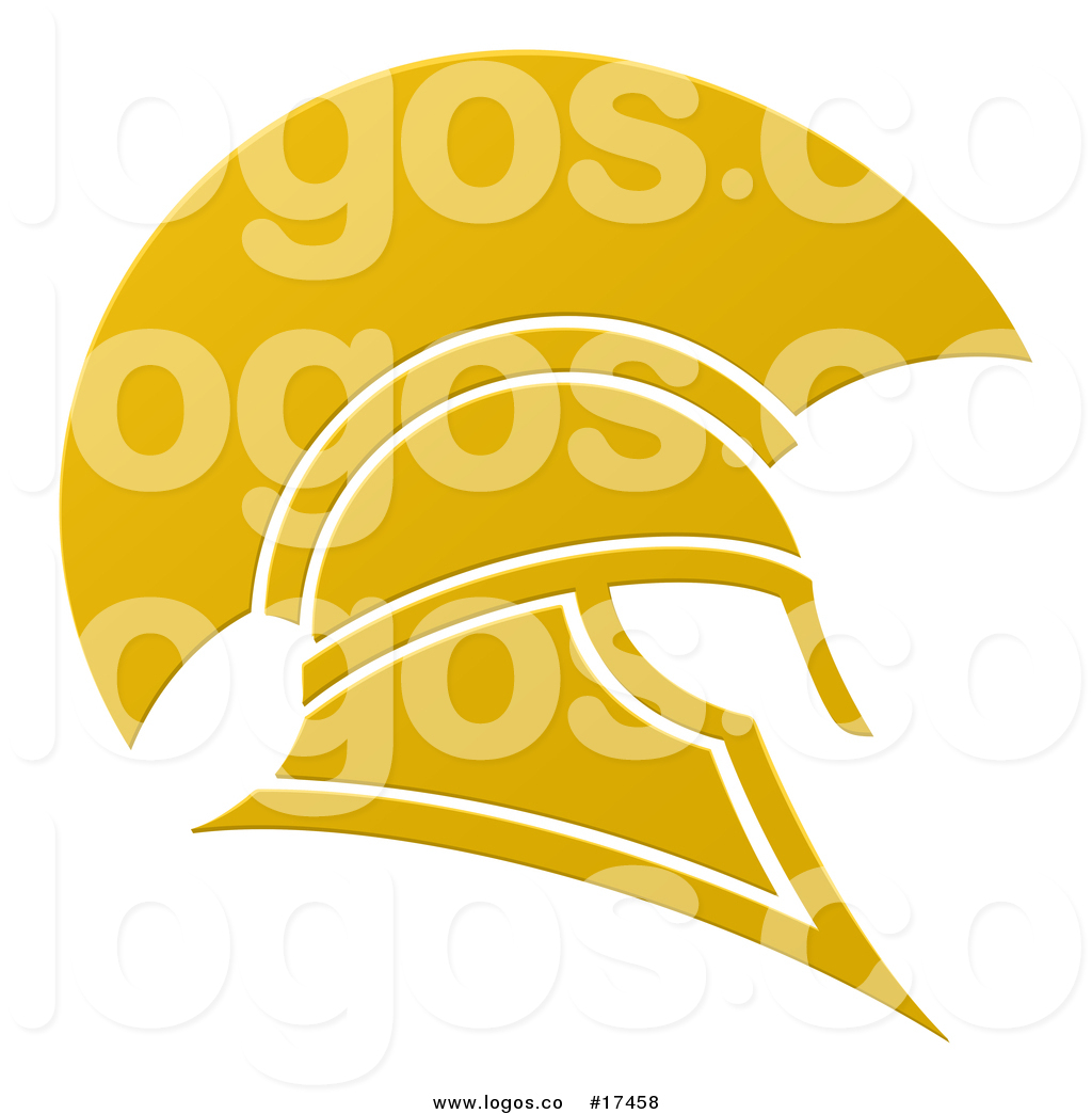 1024x1044 Vector Logo Of A Golden Spartan Trojan Helmet