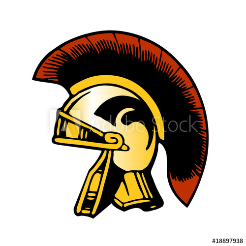500x500 Trojan Spartan Roman Helmet Vector