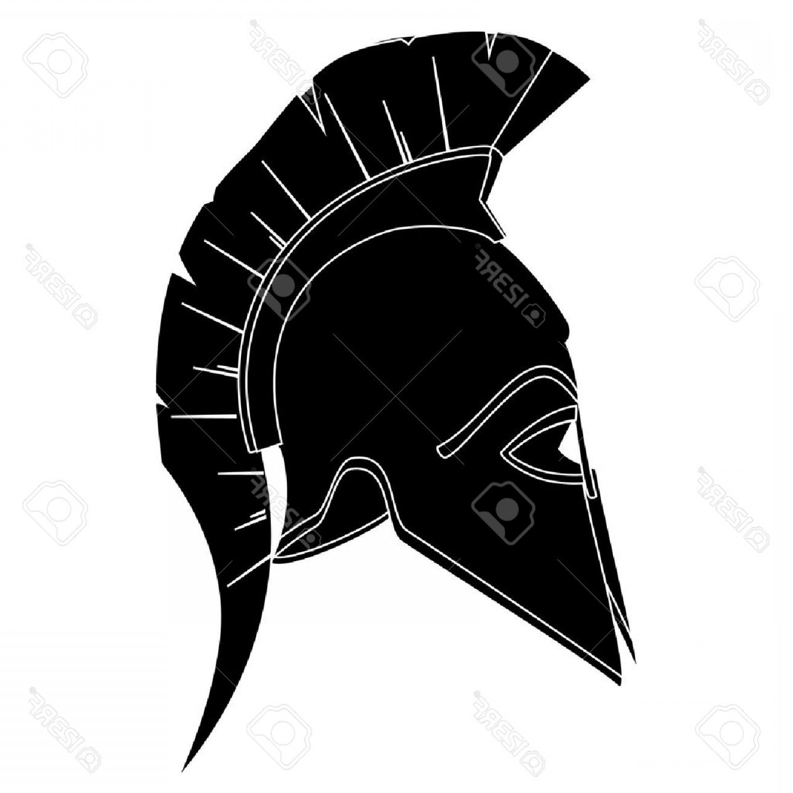 1560x1560 Black Spartan Helmet Vector Hoodamathrun