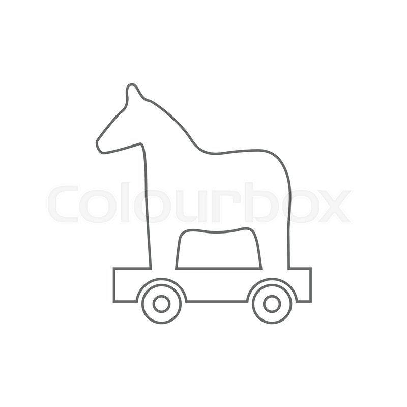 800x800 Trojan Horse Vector Wood Horse Stock Vector Colourbox