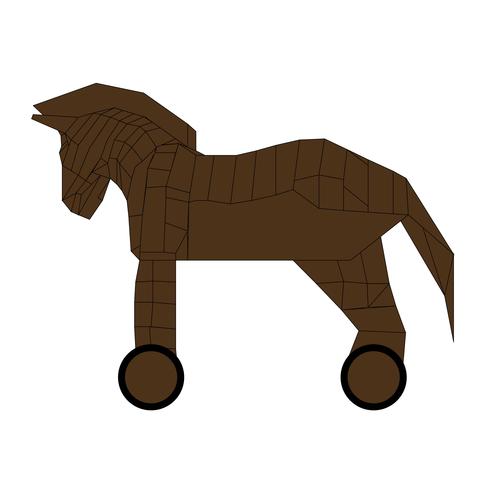 485x490 Wooden Trojan Horse Vector