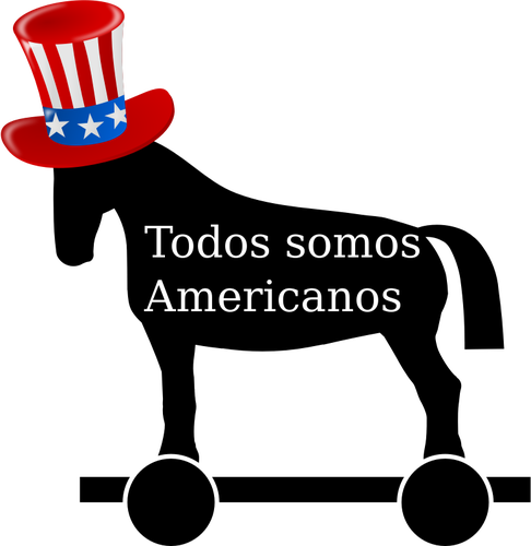 486x500 Obamas Trojan Horse On Cuba Vector Image